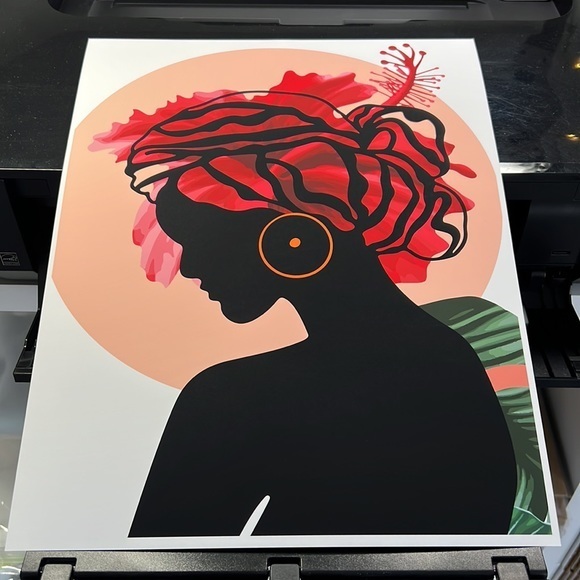 Modern Wall Art Print Tropical Girl Unframed - Picture 14 of 17